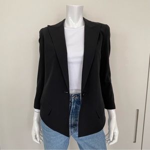 SMYTHE Sharp Shoulder Blazer in Black